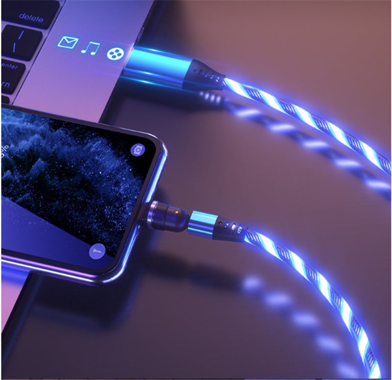 540° Rotate Magnetic Glow Cable