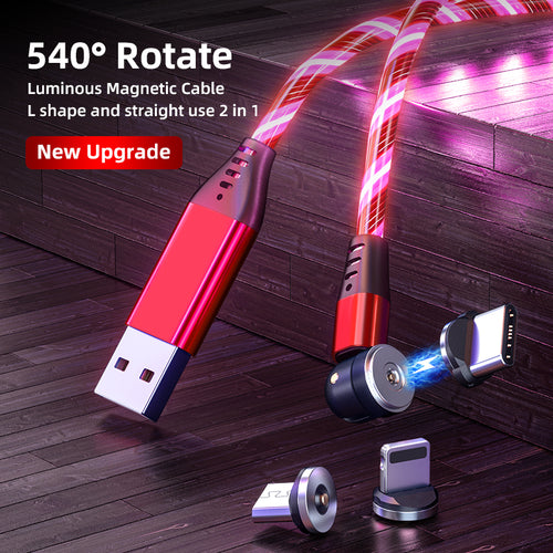 540° Rotate Magnetic Glow Cable
